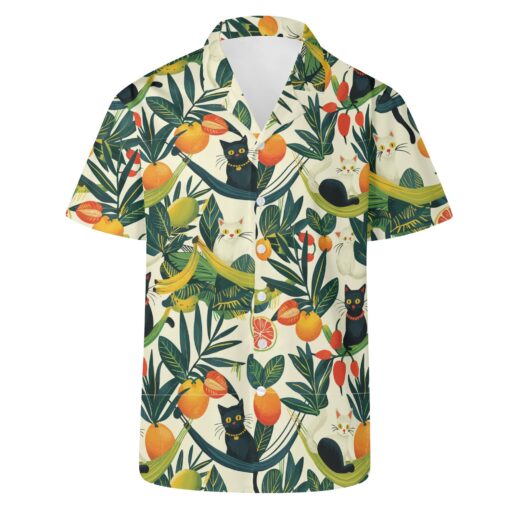 "Relaxing Tiki Cats I" – Hawaiian Beacomber Tiki Shirt