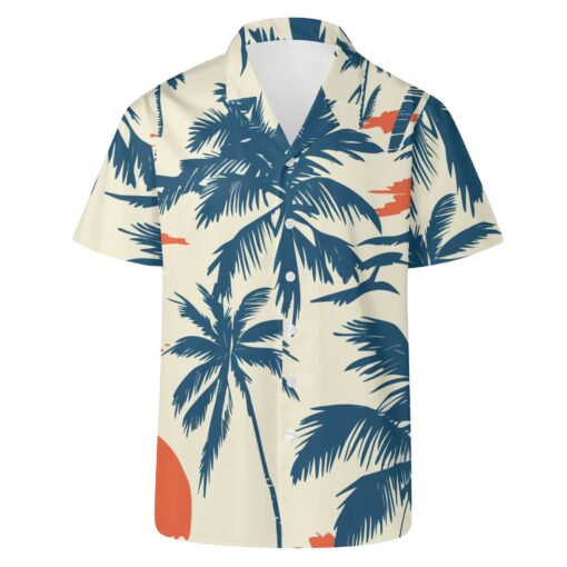 "Catiki Palm Trees I" – Hawaiian Beacomber Tiki Shirt