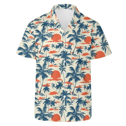 "Catiki Palm Trees II" – Hawaiian Beacomber Tiki Shirt