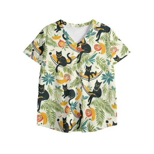 Women's Printed V Neck Workwear Nursing Tops