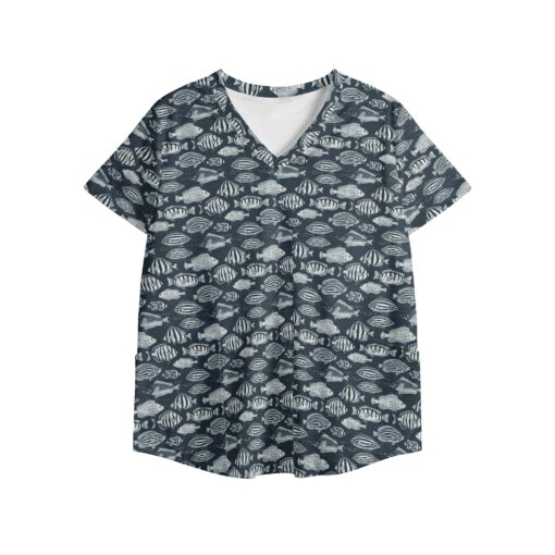 Women's Printed V Neck Workwear Nursing Tops