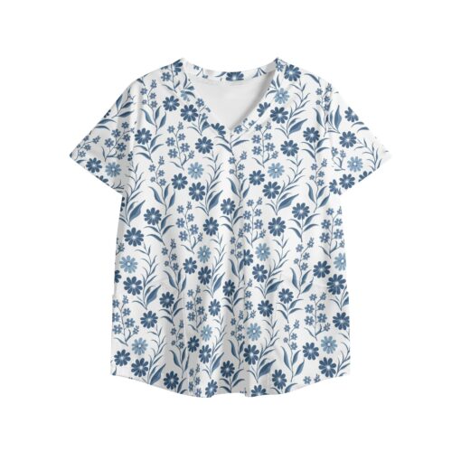 Women's Printed V Neck Workwear Nursing Tops