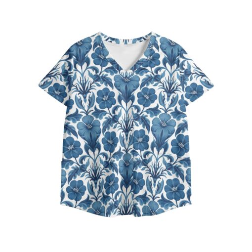 Women's Printed V Neck Workwear Nursing Tops