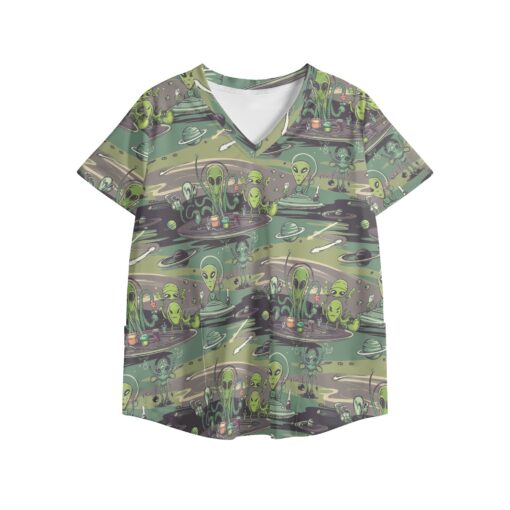 Women's Printed V Neck Workwear Nursing Tops