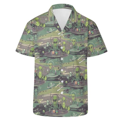 "Alien Invasion / Party I" – Hawaiian Beacomber Tiki Shirt