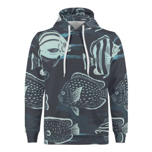 Men's All Over Print Warm Velvets Pair Of Hoodie