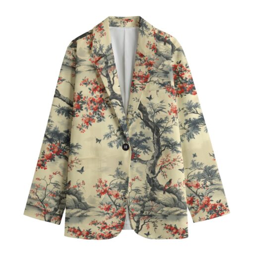 All-Over Print Women's Leisure Blazer | 245GSM Cotton