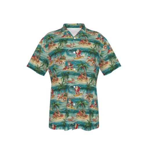 Surfing Santa Hawaiian Shirt -  Catiki Originals