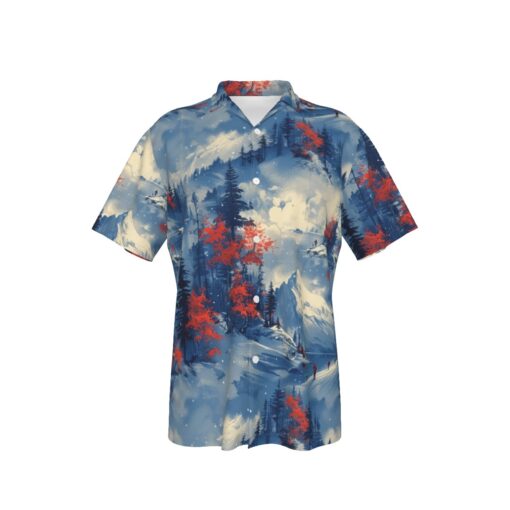 All-Over Print Men's Hawaiian Shirt With Pocket