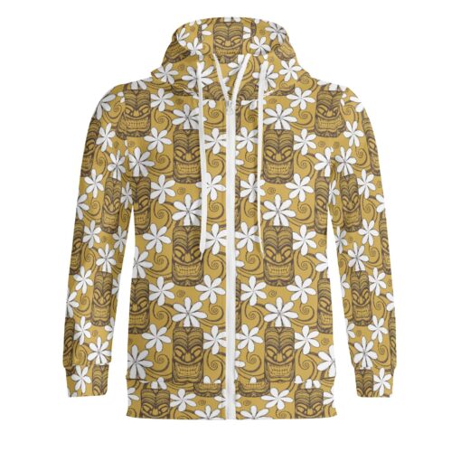 The Golden Tiki Bloom Collection –  Catiki Full-Zip Turtleneck Hoodie