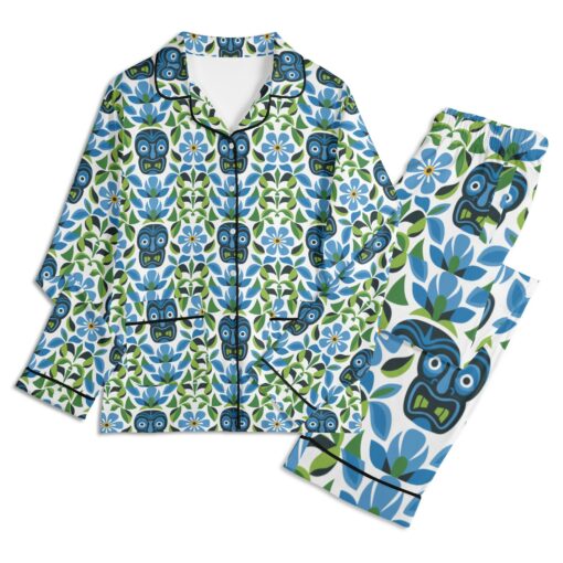 Tiki Head - Long Sleeve Adult Nightwear Pajama Set