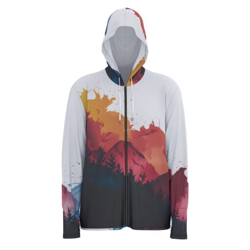 "Watercolor Landscape I" - Men's Protection Jacket