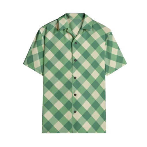 The Green Lagoon Plaid Collection – Catiki Hawaiian Beachcomber Tiki Shirt