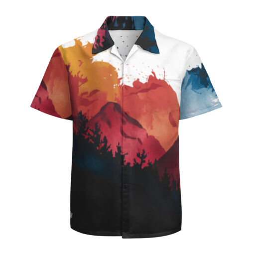 "Watercolor Landscape I" - Classic Hawaiian Shirt