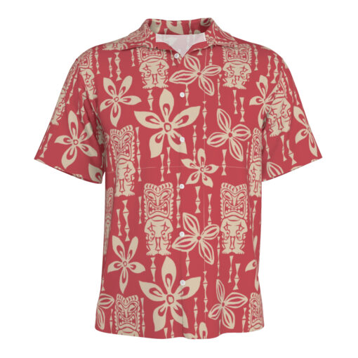 "Tiki Island Spirit" - Hawaiian Button-Up Shirt